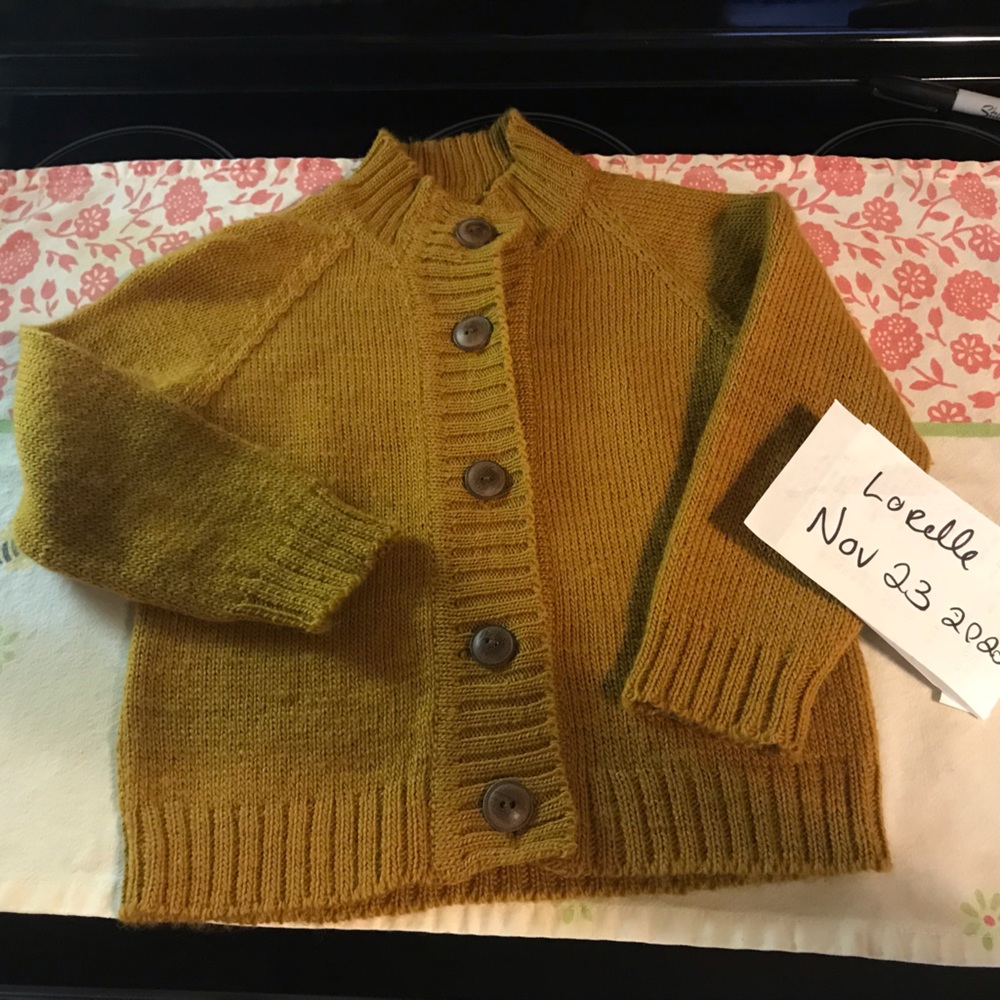 Nooks Golden Spruce Merino Wool Cardigan NWOT